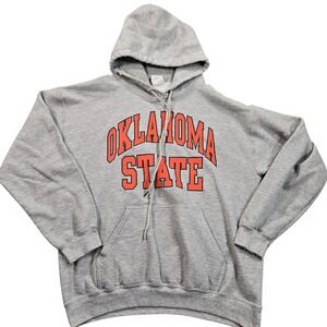 Oklahoma State Cowboys Hoodie Mens Medium Gray NCAA Football Gildan Sweatshirt